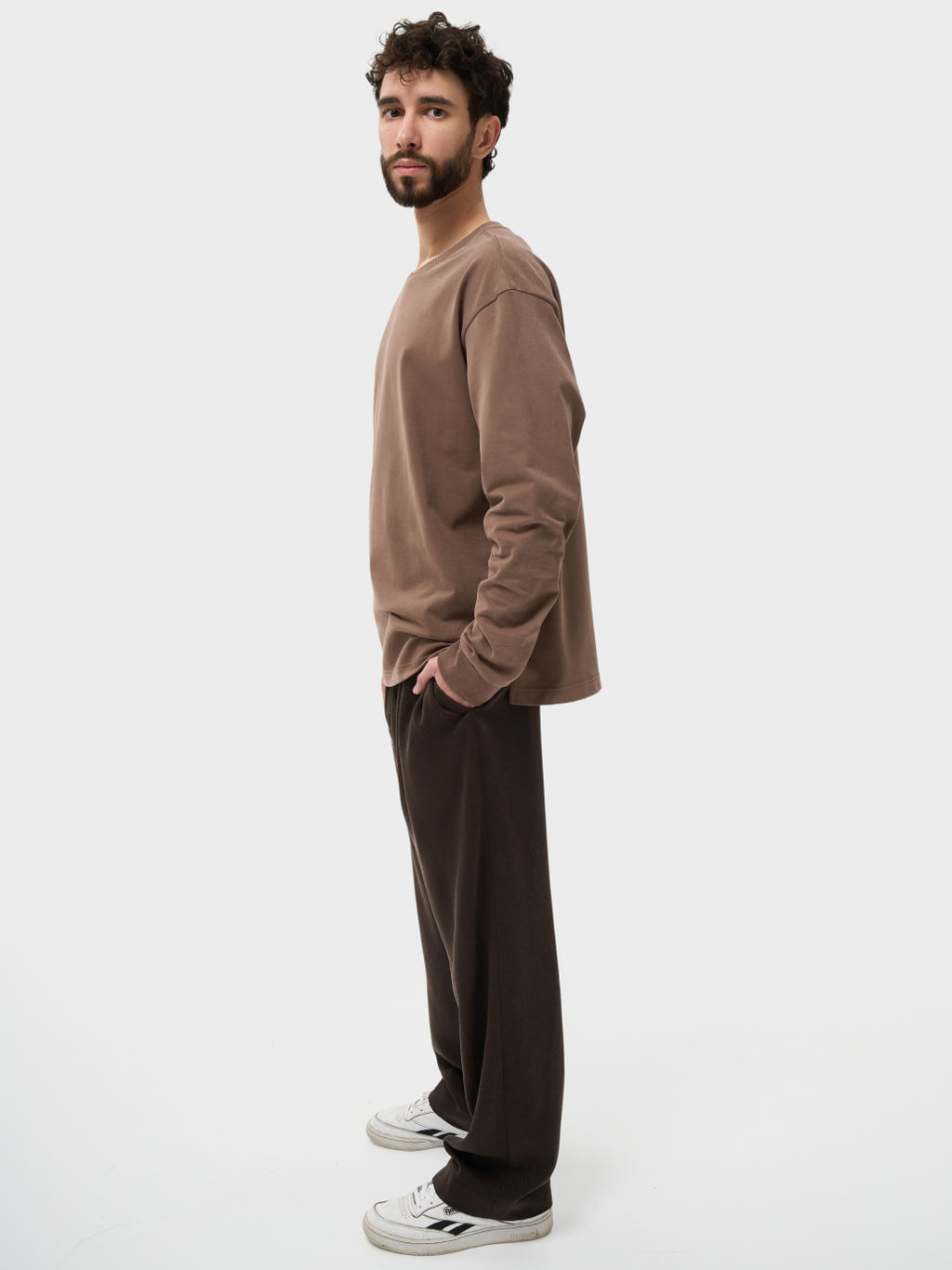 Лонгслів чоловічий світло-коричневий