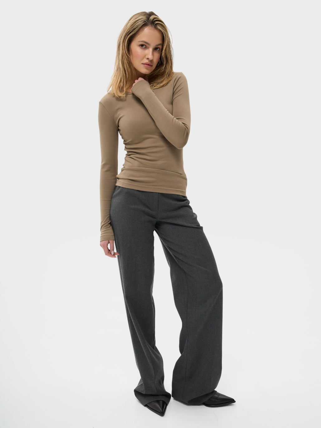 Лонгслів утеплений оливковий