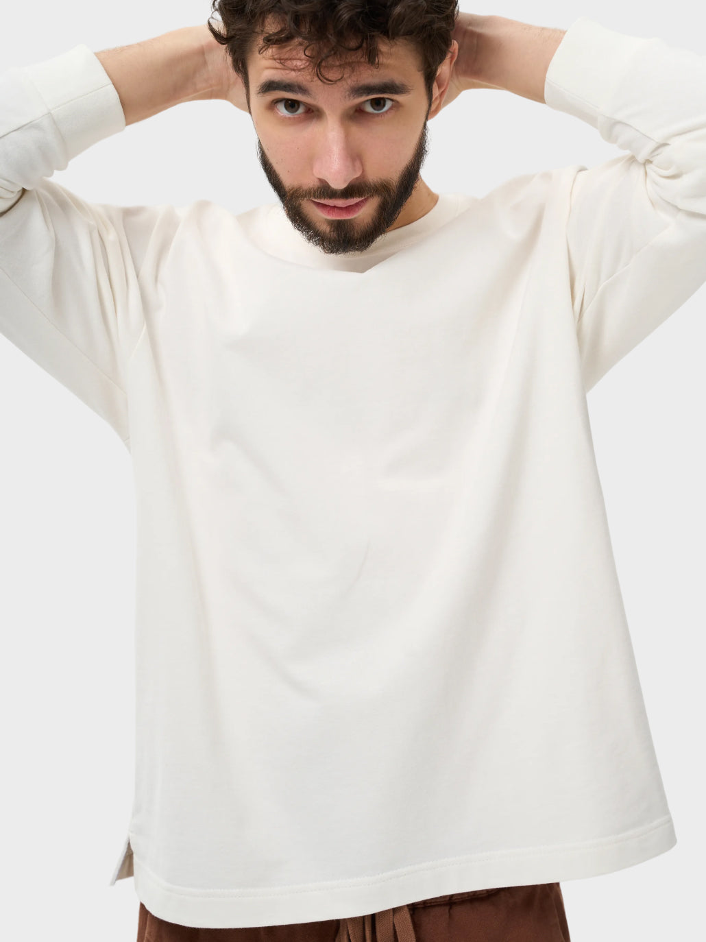 Лонгслів чоловічий білий