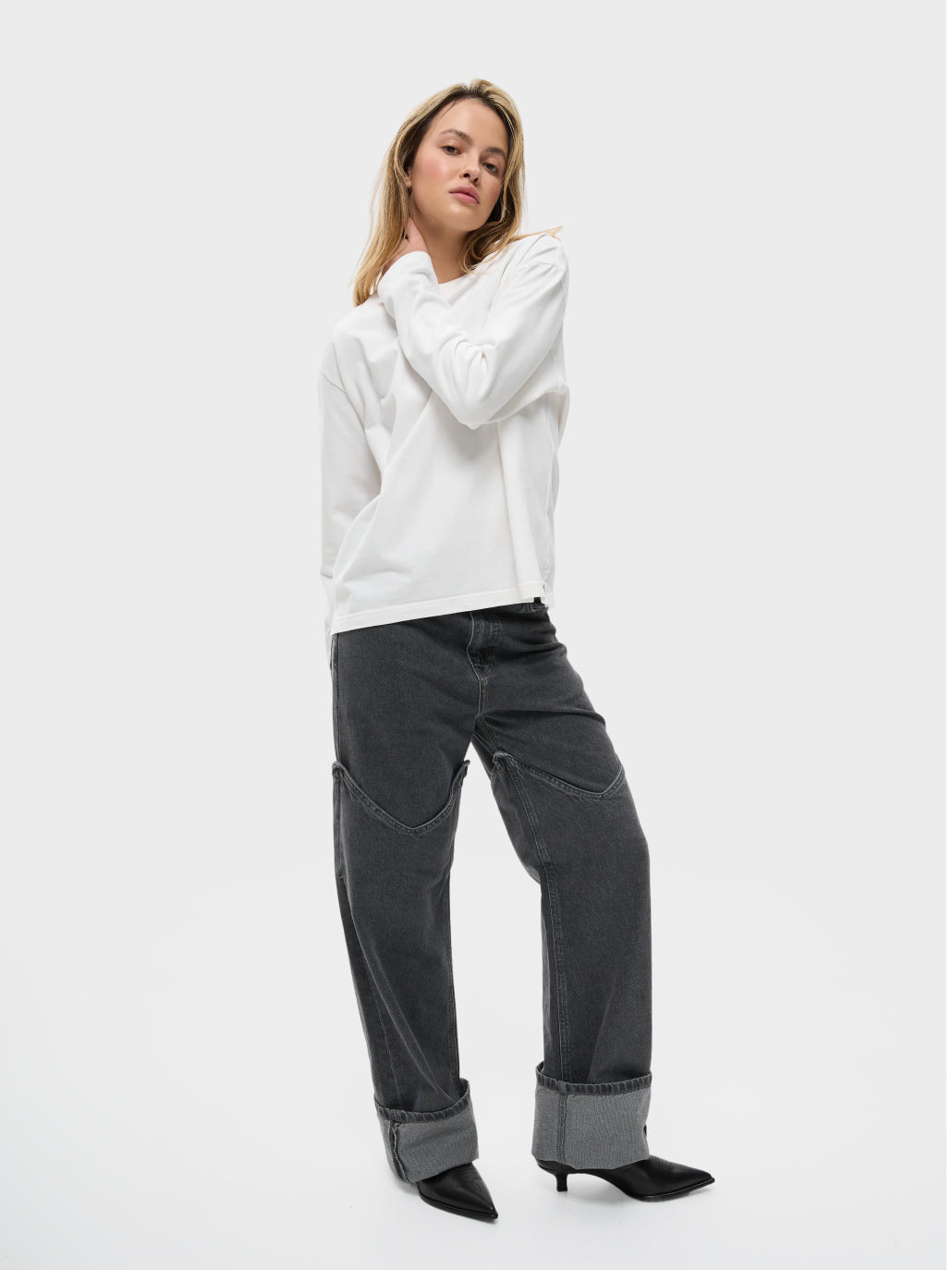 Лонгслів жіночий білий