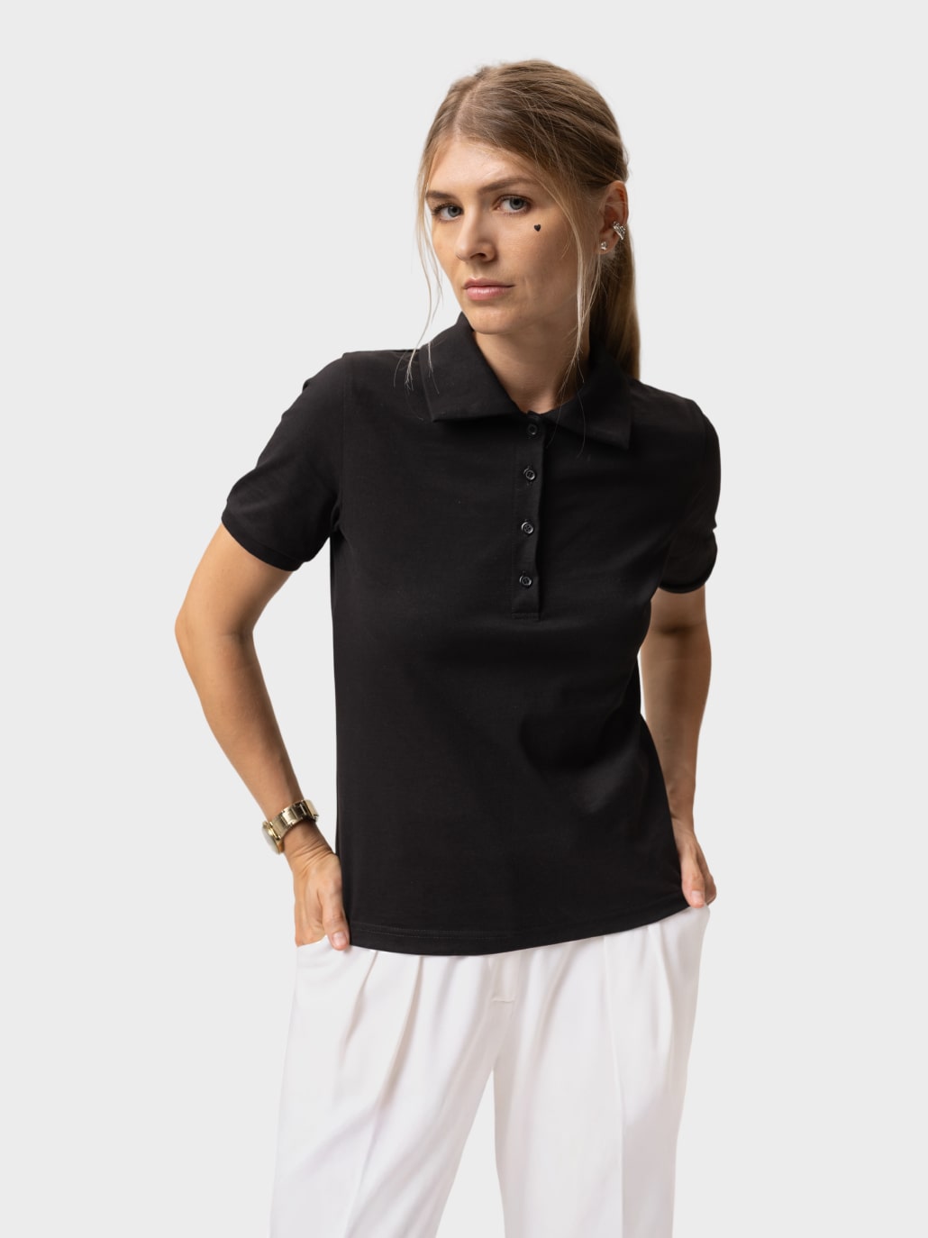 Поло жіноче чорне
