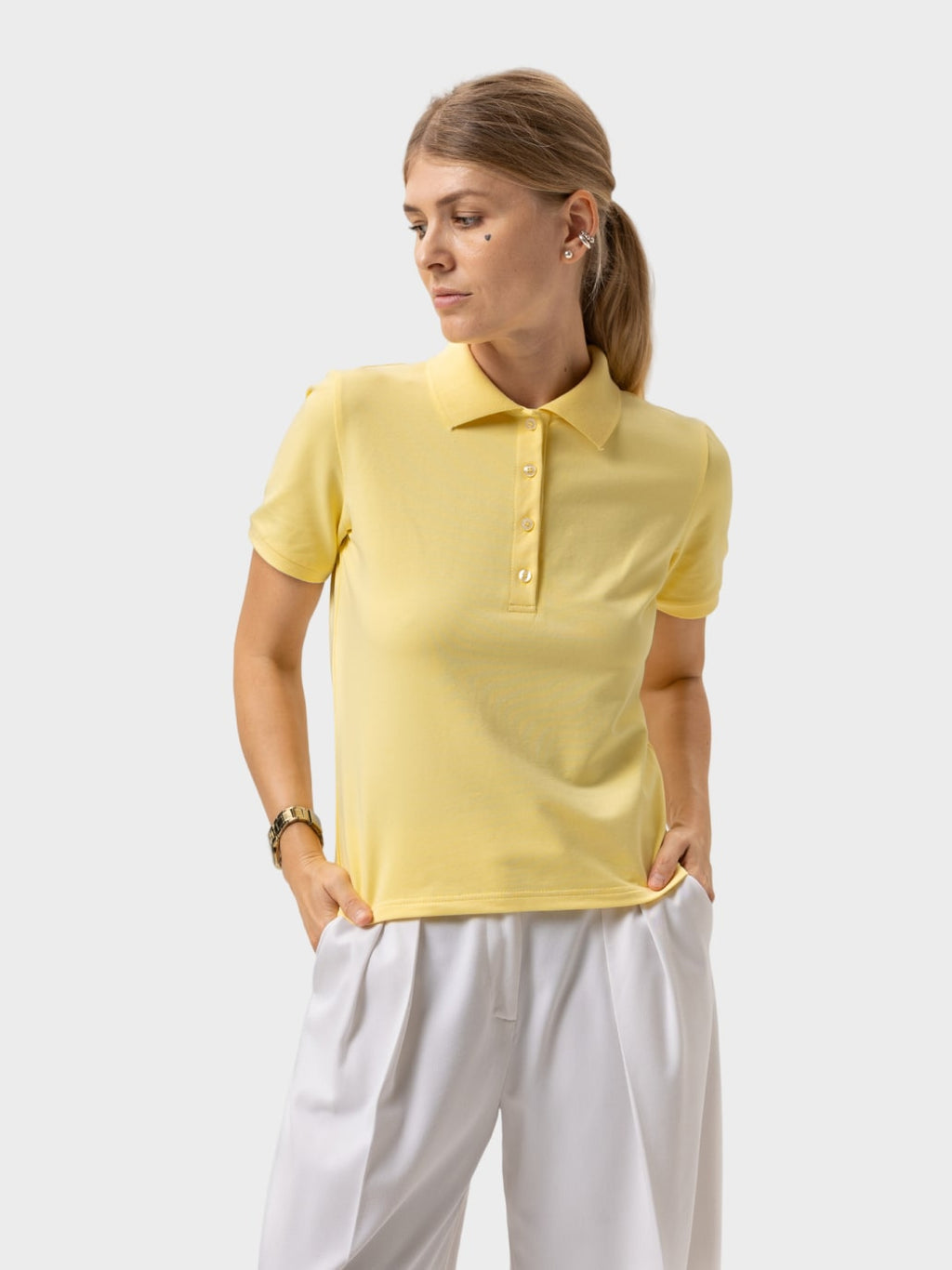 Поло жіноче світло-жовте