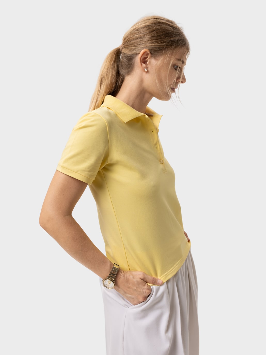 Поло жіноче світло-жовте